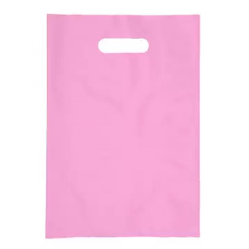 SACOLA ALÇA VAZADA 30CMX40CM C/25 UNIDADES ROSA BEBÊ - SUSTENPLAST