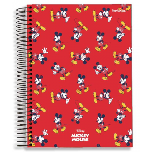 CADERNO 1/4 80 FOLHAS STARSCHOOL MICKEY MOUSE MICKEIZINHOS