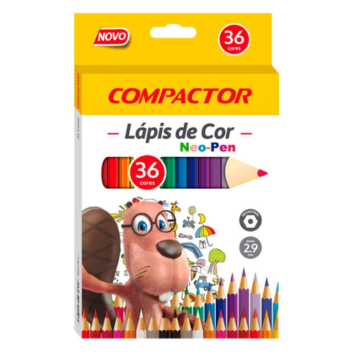 LÁPIS DE COR 36 CORES NEO PEN - COMPACTOR