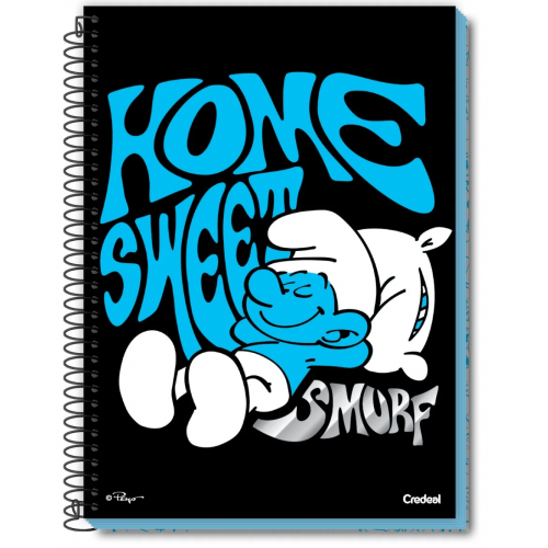 CADERNO 10 MATÉRIAS CREDEAL 160F SMURFS HOME SWEET SMURF