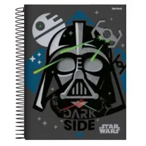 CADERNO 1/4 80 FOLHAS STARSCHOOL STAR WARS DARK SIDE