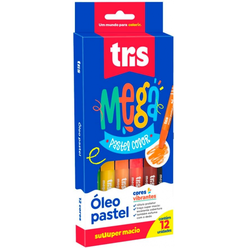 ÓLEO PASTEL MEGA PASTEL COLOR - C/12 CORES - TRIS