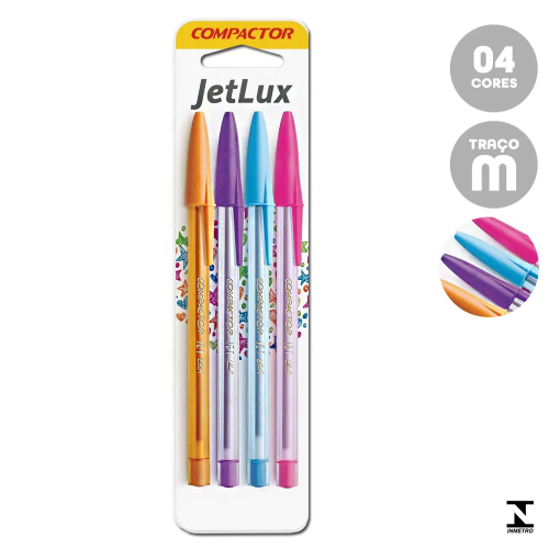 CANETAS ESFEROGRÁFICAS 4 CORES JETLUX - COMPACTOR