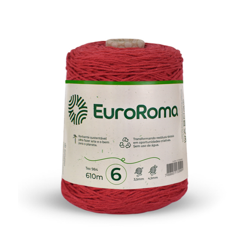 BARBANTE EUROROMA VERMELHO N6 610M