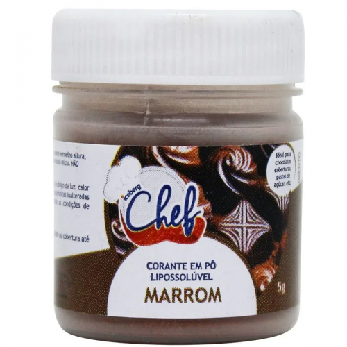 CORANTE EM PÓ P/CHOCOLATE - ICEBERG CHEF - MARROM 5g