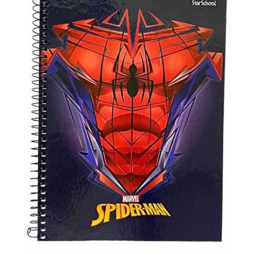 CADERNO 1/4 80 FOLHAS STARSCHOOL MARVEL HOMEM ARANHA PEITO