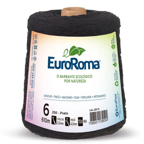 BARBANTE EUROROMA PRETO N6 610M