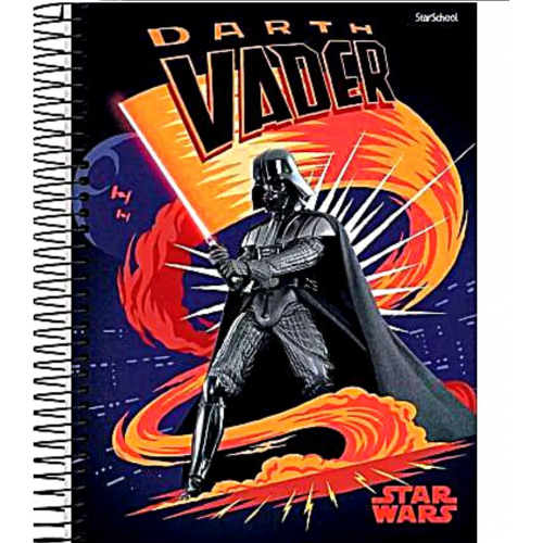 CADERNO 1/4 80 FOLHAS STARSCHOOL DARTH VADER ESPADA