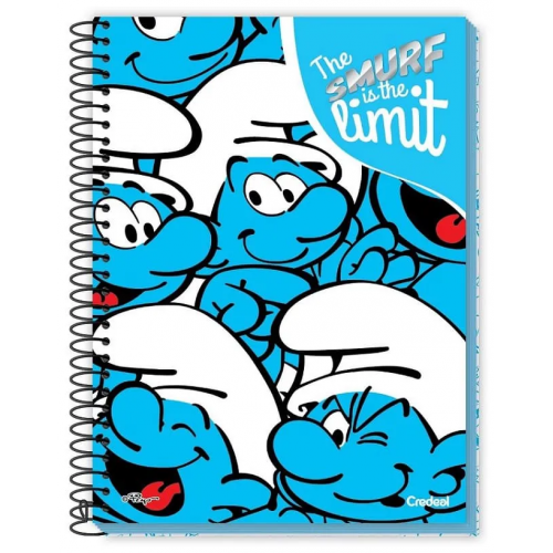 CADERNO UNIVERSITÁRIO 1 MATÉRIA 80F SMURFS THE SMURF IS THE LIMIT