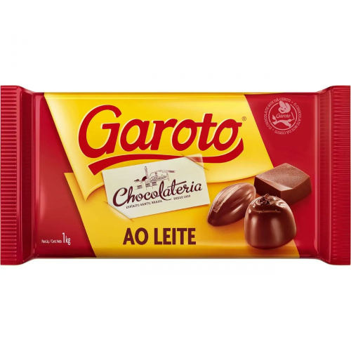 CHOCOLATE FRACIONADO AO LEITE - GAROTO BARRA1Kg