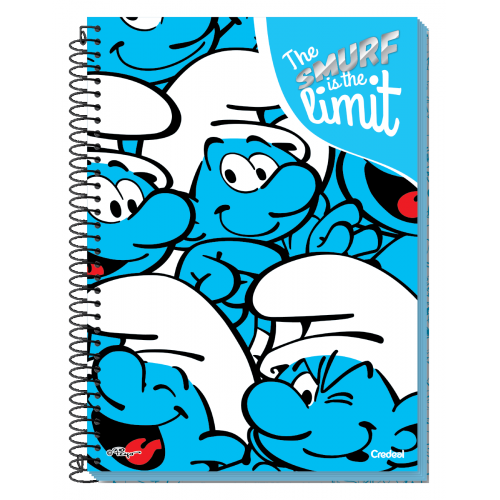 CADERNO 10 MATÉRIAS CREDEAL 160F SMURFS THE SMURF IS THE LIMIT