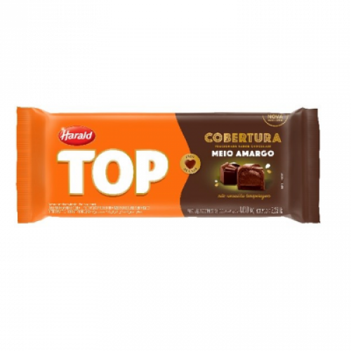 COBERTURA FRACIONADA CHOCOLATE MEIO AMARGO TOP - BARRA 1,010Kg