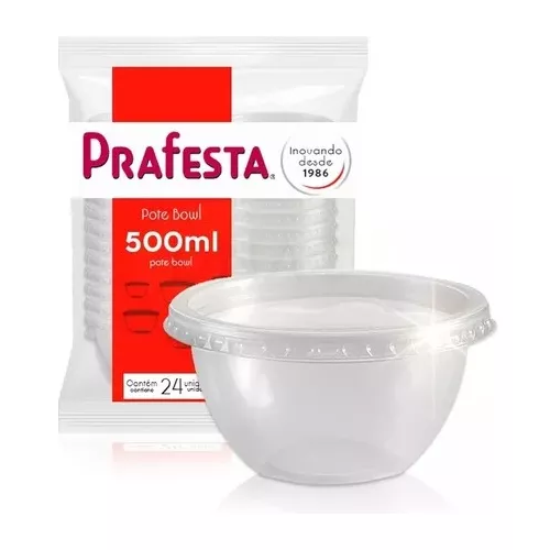 POTE BOWL 500ML PRAFESTA PCT C/20 UNIDADES