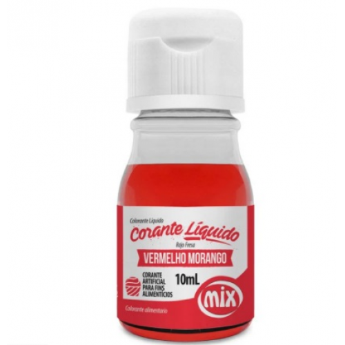 CORANTE LÍQUIDO - MIX - VERMELHO MORANGO 10ML