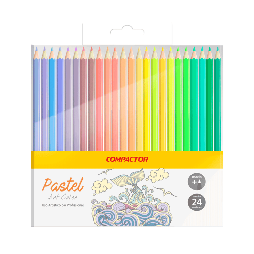 LÁPIS DE COR ART-COLOR PASTEL C/24 CORES COMPACTOR