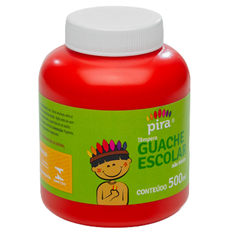 TINTA GUACHE PIRATININGA VERMELHO 500ML