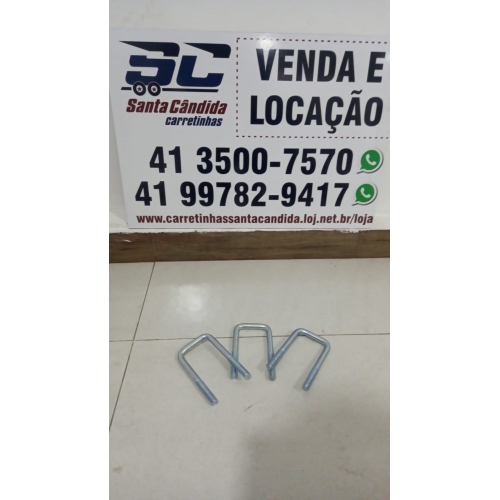 ABRAÇADEIRA QUADRADA 50X120XM12 ZINCADA