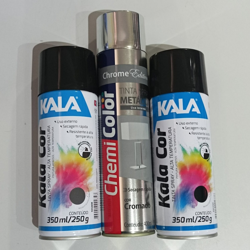 TINTA SPRAY CROMADO E ALTA TEMPERTURA