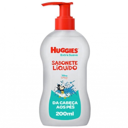 SABONETE LIQ. HUGGIES EXTRA SUAVE 200ML