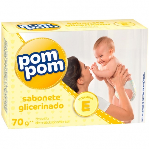 SABONETE BARRA POM POM GLICERINA 70GR