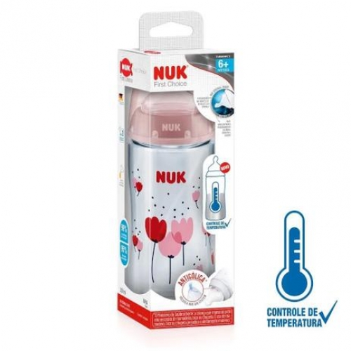 MAMADEIRA ANTICOLICA CONTROL TEMP. NUK N2 SIL. 300ML