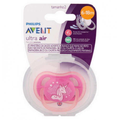 CHUPETA AVENT ULTRA AIR 6 A 18M ROSA UNICORNIO