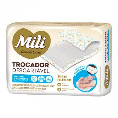 TROCADOR INFANTIL MILI LOVE E CARE COM 5 UN