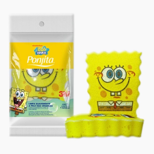 ESPONJA DE BANHO INFANTIL BOB ESPONJA 3M