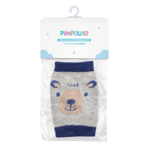 JOELHEIRA PARA BEBE 6-12 MESES MASC PIMPOLHO CINZA/URSO