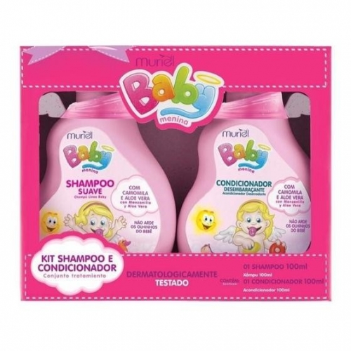 KIT SHAMPOO E CONDICONADOR MURIEL MENINA 100ML