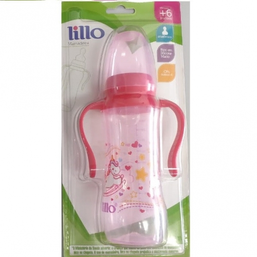 MAMADEIRA LILLO SONHO ACINT. 240ML ORT SIL ALÇA ROSA