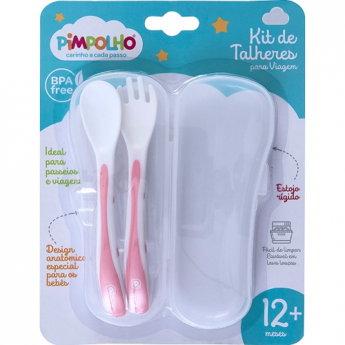 KIT DE TALHER INFANTIL EM CAIXA PARA VIAGEM TAM UNICO UNISSE