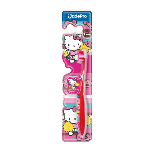 ESCOVA DENTAL 340 HELLO KITTY MC C/ PROT. JADEFROG