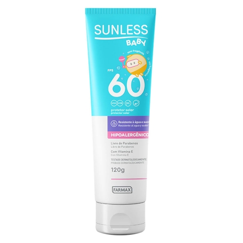 PROTETOR SOLAR SUNLESS BABY FPS 60 120ML