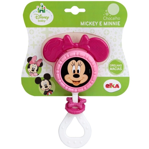 CHOCALHO E MORDEDOR MINNIE DISNEY BABY ELKA