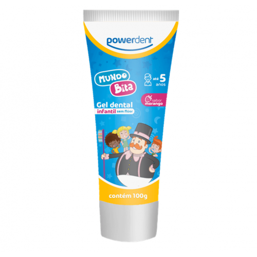 GEL DENTAL MORANGO S/ FLUOR INF. MUNDO BITA 100G