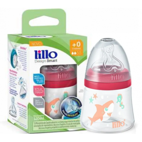 MAMADEIRA DESIGN SMART LILLO ORT SIL 120ML ROSA