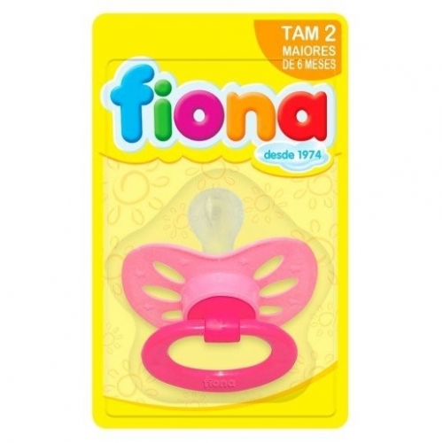 CHUPETA FIONA CLÁSSICA BICO REDONDO SILICONE Nº 2 ROSA