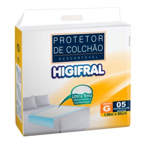 PROTETOR DE COLCHAO DESC. HIGIFRAL G C/ 5