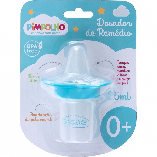 DOSADOR DE REMEDIO PARA BEBE UNISSEX PIMPOLHO AZUL