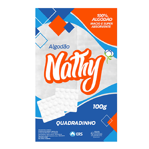 ALGODAO HIDROFILO QUADRADINHO NATHY 100G