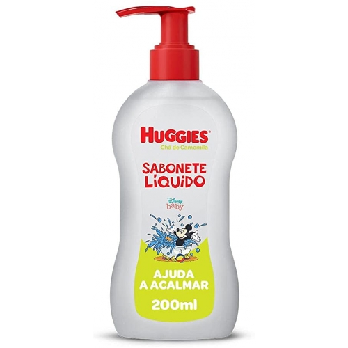 SABONETE LIQ. HUGGIES CHA DE CAMOMILA 200ML