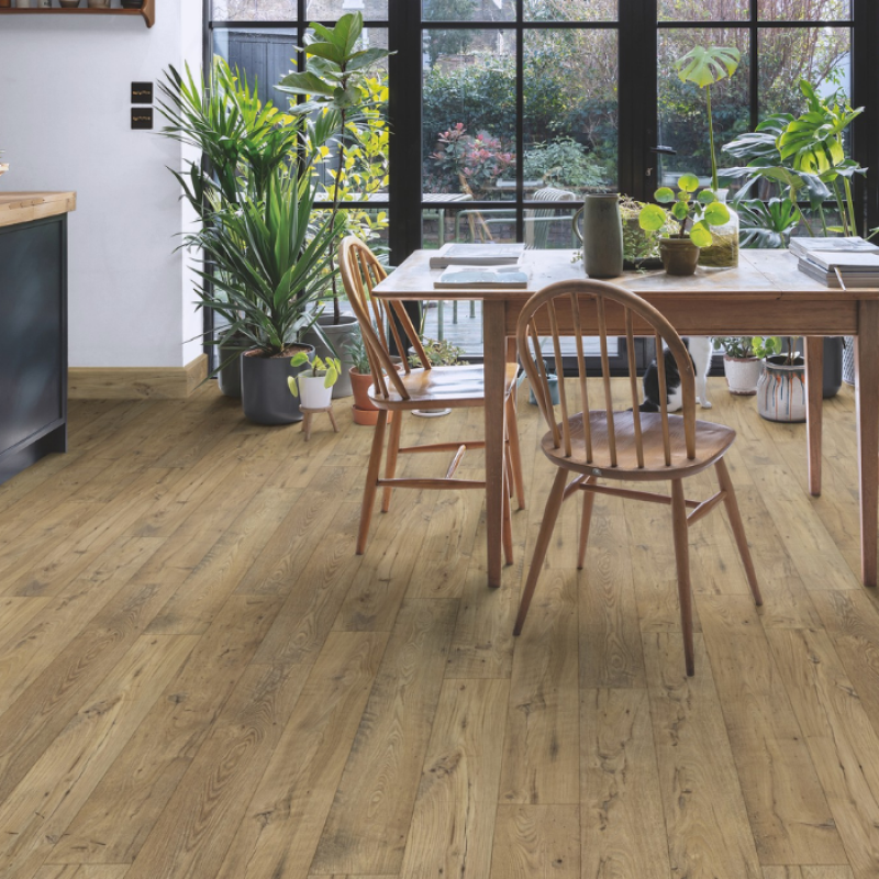 PISO LAMINADO QUICK STEP ELIGNA WIDE CASTANHEIRO NATURAL RESTAURADO M² (CLICADO)