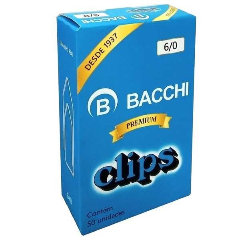 CLIPS BACCHI Nº 6 COM 50 UNIDADES