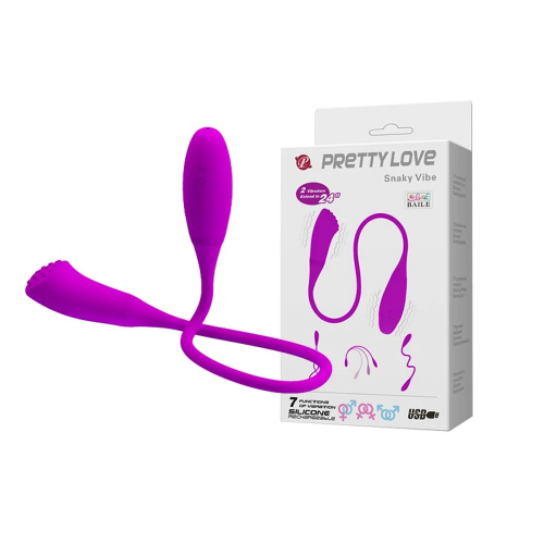 SNAKY VIBE PRETTY LOVE VIBRADOR DUPLO ROSA BI-014327-2