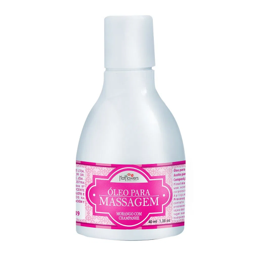 OLEO PARA MASSAGEM MORANGO C/ CHAMPANHE 40 ML HC339