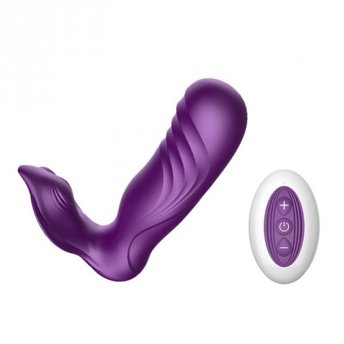 VIBRADOR COM ESTIMULADOR E MOVIMENTO SOBE E DESCE COM CONTROLE