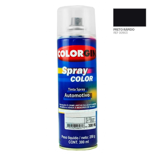 SPRAY COLORGIN PRETO BRILHANTE 300ML