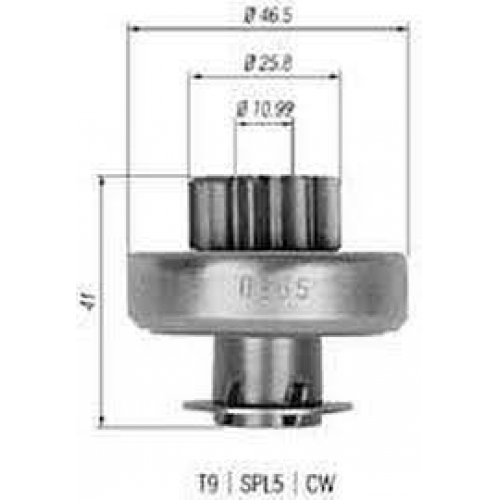 BENDIX/IMPULSOR PARTIDA ZEN VALEO 9 DENTES