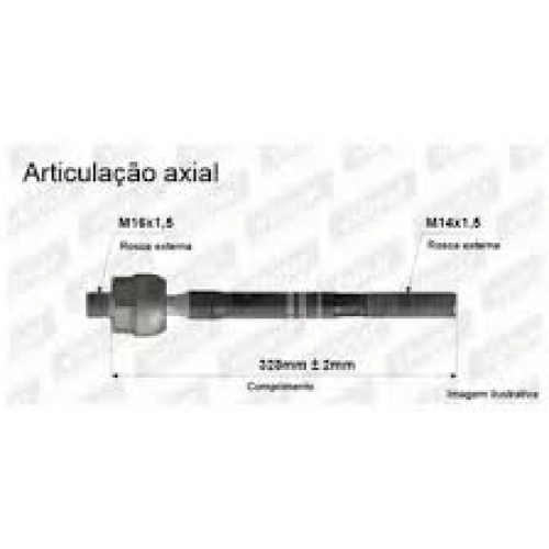 AXIAL DE DIREÇÃO VIEMAR ONIX/COBALT 12>16